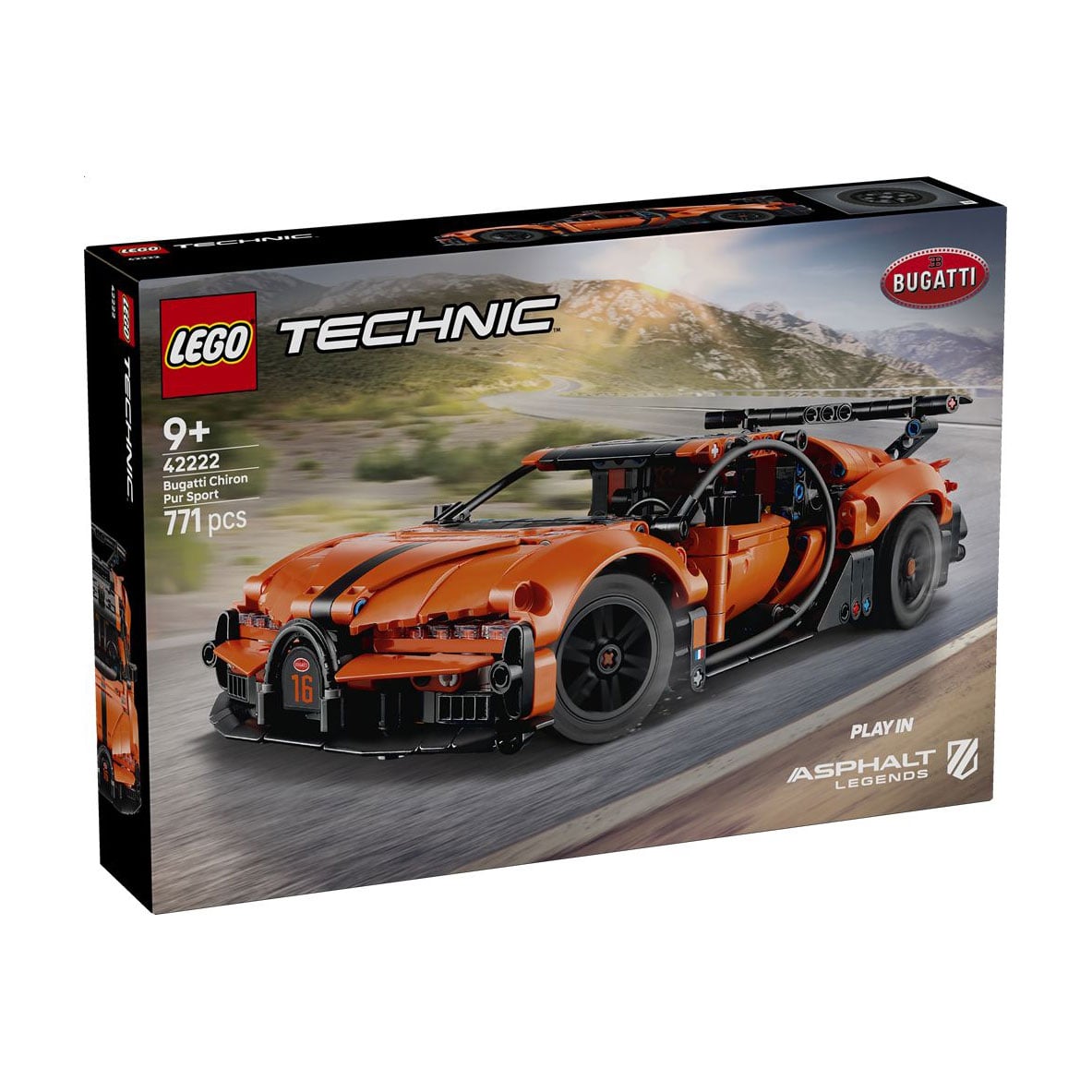 Конструктор LEGO Technic Гіперкар Bugatti Chiron Pur Sport, 771 деталь, від 9 років (42222)